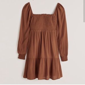 Abercrombie Long-sleeve smocked mini dress